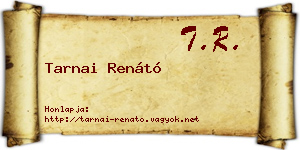 Tarnai Renátó névjegykártya
