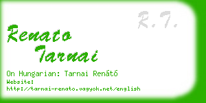 renato tarnai business card