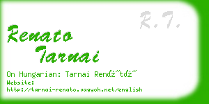 renato tarnai business card